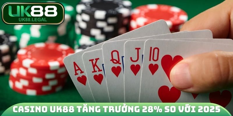 Casino UK88 tăng trưởng 28% so với 2025