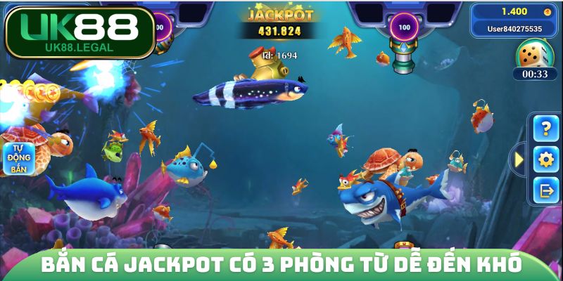 Game có 3 phòng từ dễ đến khó