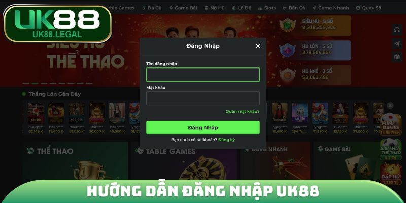 Hướng dẫn đăng nhập UK88