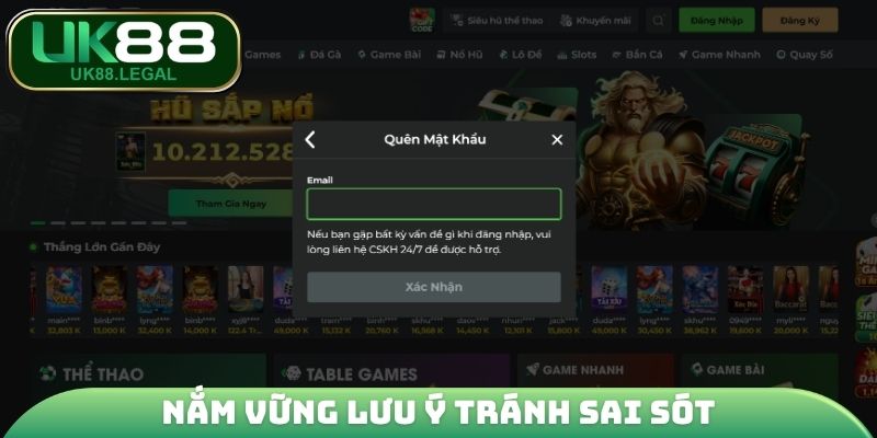 Nắm vững lưu ý tránh sai sót khi thao tác